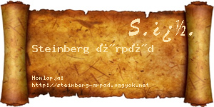 Steinberg Árpád névjegykártya